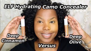 'ELF Hydrating Camo Concealer | Deep Olive versus Deep Cinnamon | First Impression'