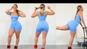 'Curvy Figure Butt Lift Workout!  Realitywithriss  Beautiful Women\'s Fitness Club'