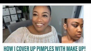 'HOW I COVER UP PIMPLES WITH MAKEUP ! TWO EASY STEPS *ELF COSMETICS*'