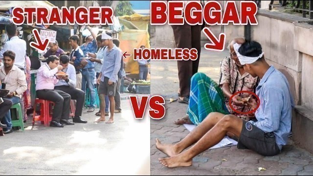 '| When A Homeless Asks For Food From - Beggar VS Stranger | Social Experiment | Canbee Lifestyle |'