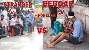'| When A Homeless Asks For Food From - Beggar VS Stranger | Social Experiment | Canbee Lifestyle |'