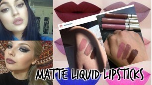 'KYLIE LIP KIT DUPES? Testing Liquid Matte Lipstick - Sunna Claore'