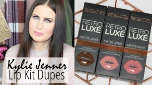 'Revolution Retro Matte Lip Kits - KYLIE LIP KIT DUPES | FIRST IMPRESSION'