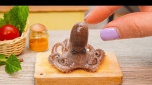 'How to make Miniature Fried Octopus Recipe - ASMR Cooking Mini Food'