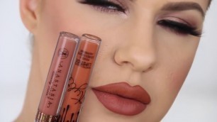 'Kylie Lipkit Swatches Exact Dupes Moon Pumpkin Spice NEW October Shades'