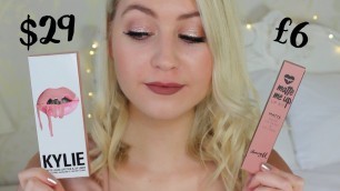 'Kylie Cosmetics Lip Kits VS Barry M Drugstore Dupes | Meg Says'