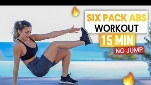 '15 MIN SIX PACK ABDOS WORKOUT - No jump - Justine GALLICE #OZE5'