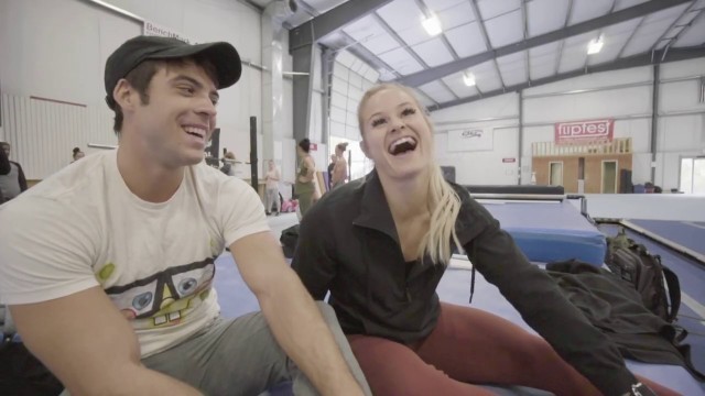 'Games athletes Dani Speegle and Alec Smith at Power Monkey Camp'