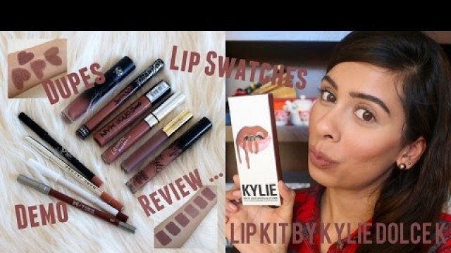 'Kylie Lip Kit Liquid Lipstick: Dolce K | Dupes, Lip Swatches, Demo, & Review | Brownie-Nudey-Lips'