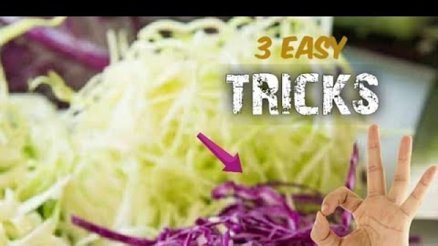 'Cabbage cutting Hacks I Fine shred cabbage I How to cut cabbage like a pro | Cabbage FINE Strips'