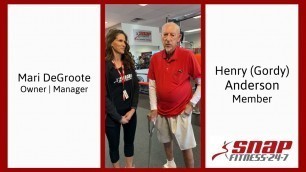 'Best gym in Fountain Hills (Snap Fitness)! Gordy, 101 yo member endorses gym and his fitness famiy.'