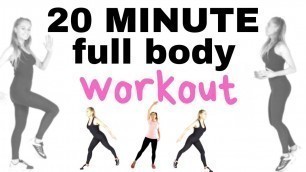 'HOME FITNESS 20 MINUTE WEIGHT LOSS WORKOUT -TOTAL BODY AT HOME -  BURNS CALORIES AND TONES YOU UP'
