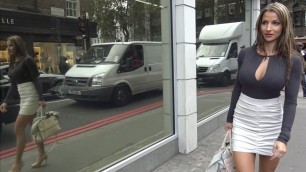 'OMG! Sexy fitness model goes car spotting in London'
