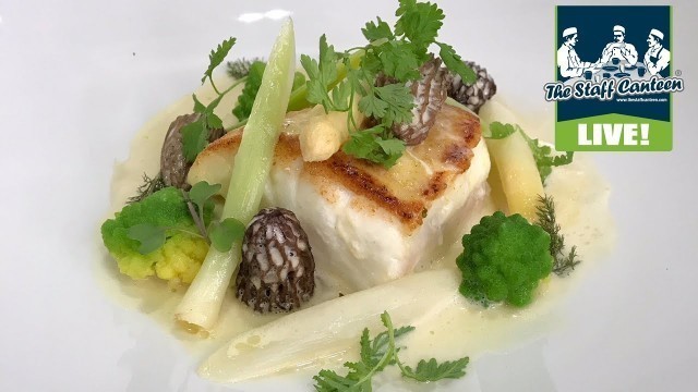 'Michelin star chef John Williams cooks a fillet of turbot with baby leeks and morels recipe'