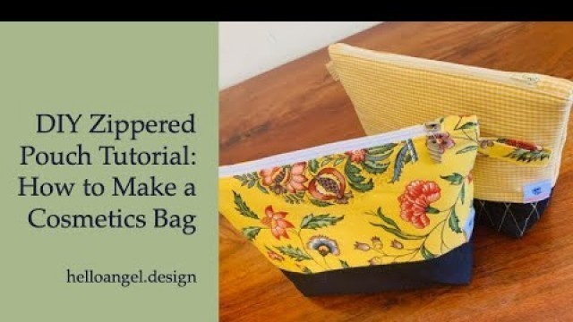 'DIY handcraft fabric Zippered Pouch Tutorial: how to sew a Cosmetics Bag'