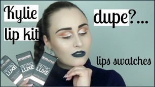 '♡ Kylie Lip Kit dupes??? (Makeup Revolution/Lips swatches) ♡'