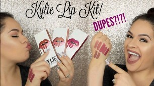 'Kylie Lip Kits! | Review & DUPES!!'