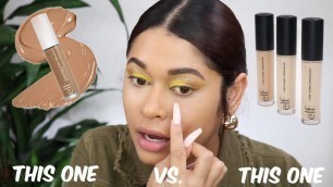 '$6 Dollar ELF Cosmetics 16Hr Wear Camo Concealer Vs Hydrating Camo Concealer, Which one is better?'