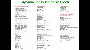 'Glycemic Index Of Indian Foods,Glycemic Index Of Indian Foods, GI Food Guide, GI Food List'