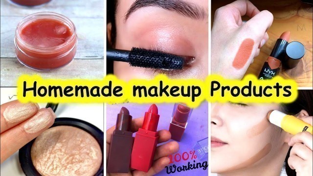 'All makeup products making at home in lockdown||How to make makeup||diy beauty products||Sajal Malik'