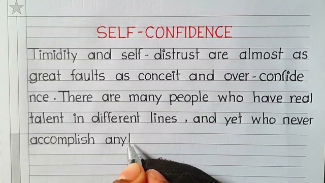 'Self -confidence | how to motivate yourself | neat clean handwriting'