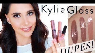 'Kylie Jenner LIP GLOSS DUPES + Swatches (LIKE, LITERALLY, SO CUTE), Drugstote dupes, Kylie Lip Kit'