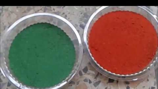 'How to make rangoli colors at home | DIY Rangoli colors using food colours'