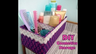 'DIY Cosmetics Storage / Organizer Cardboard || Cajas Organizadoras De Carton || Its makeover tym'