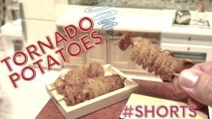 'Miniature Cooking Tornado Potatoes #shorts Crispy Crunchy Parmesan Baked Potatoes Mini Food Channel'