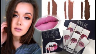 'KYLIE Jenner Lip Kits ♡ ALL 6 SHADES | REVIEW | LIP SWATCHES | DUPES'