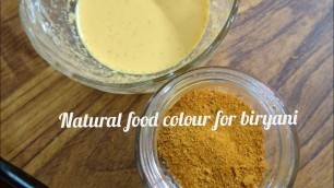'বাড়িতে তৈরি করুন ফুড কালার প্রাকৃতিক উপায়ে|Biryani food colour recipe with natural ingredient|'