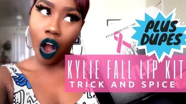 'Kylie Cosmetics Trick and Spice Lip Kits Review | Dupes | Dark Skin'