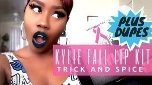 'Kylie Cosmetics Trick and Spice Lip Kits Review | Dupes | Dark Skin'
