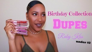 'KYLIE JENNER Birthday Collection Mini Kit Matte Liquid Lipsticks Dupes|Under $2'