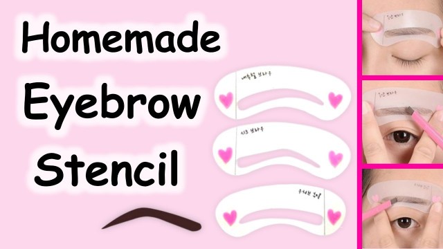 'How to make eyebrow stencil at home | Diy eyebrow stencil | Homemade eyebrow filler'
