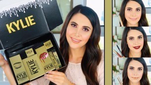 'GIVEAWAY!! KYLIE COSMETICS BIRTHDAY COLLECTION BUNDLE REVIEW & DUPES! (KYLIE JENNER BDAY EDITION)'