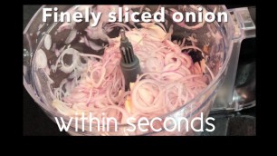 'How to finely slice onion using Food Processor.'