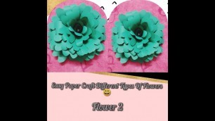'Different Types of Paper Flowers | Home Decorating Flowers | Handmade Paper Craft | Part - 2'