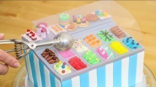 'Miniature Ice Cream Freezer Cake by Cakes StepbyStep | ミニチュア工芸'
