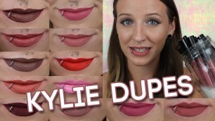 'Kylie Cosmetics Liquid Lipstick Dupes + Swatches'