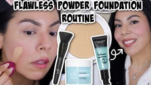 'Affordable Flawless Powder Foundation Routine!|| Using e.l.f. Cosmetics!'