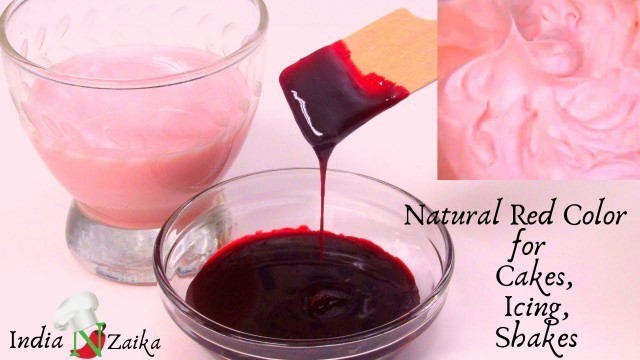'Natural Red Food Color For Cakes, Cake Frosting, Shakes, Ice Creams | Store Color For 3 Months'