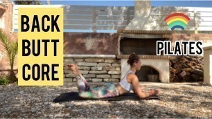 'PILATES || Back. Butt. Core #pilates #fitness #booty'