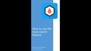 'How to use food search feature - Glycemic Load, Index and Carbohydrates app​'