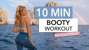 '10 MIN BOOTY WORKOUT - training for a bubble butt, NO JUMPS / No Equipment I Pamela Reif'