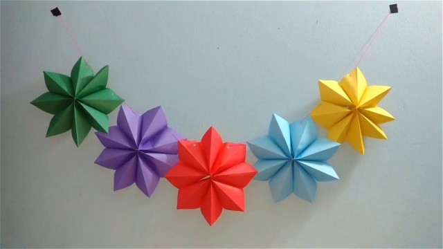 'Home decorating - paper #flowers diy Paper stars'
