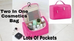 'DIY:Two In One Cosmetics Bag With Lots Of Pockets Tutorial By Anamika Mishra...'