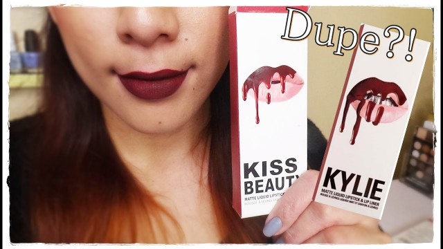 'Kylie Jenner lip kit dupes?! - Kiss Beauty lip kit'