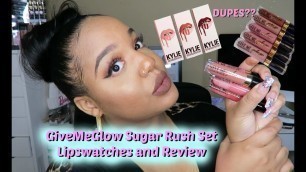 '♡ GiveMeGlow Cosmetics Sugar Rush Set Dupes for Kylie Lip Kit??'