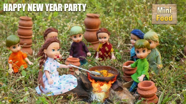 'Miniature New Year Party | Happy New Year 2021 | Mini Cooking | Tiny Cooking | Mini Food Cooking'